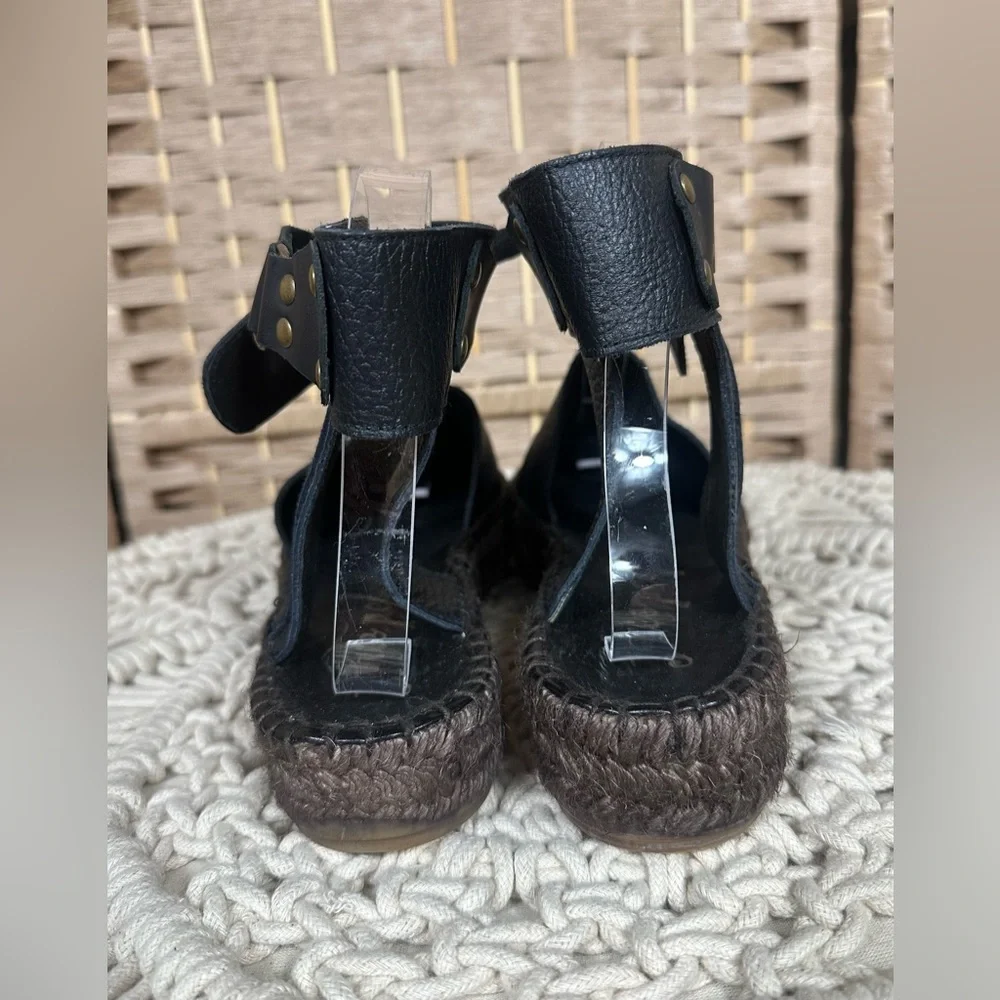 Free People Made in Spain Aurora Espadrille in Black - Size 38